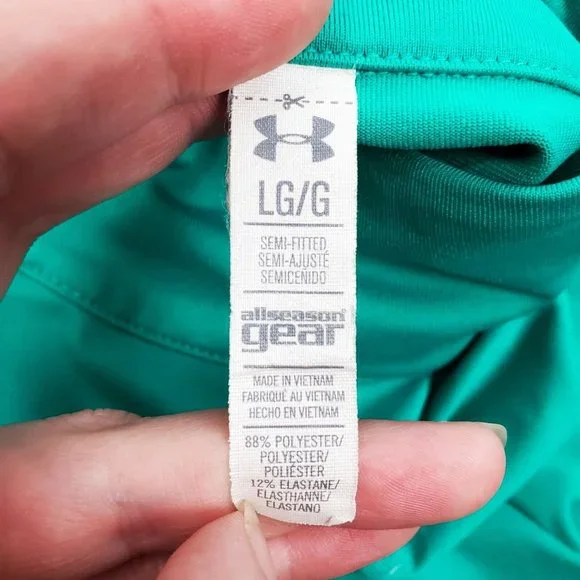 Under Armour Womens Jacket Large Semi Fitted All Season Teal Green Zip Up - Picture 6 of 10